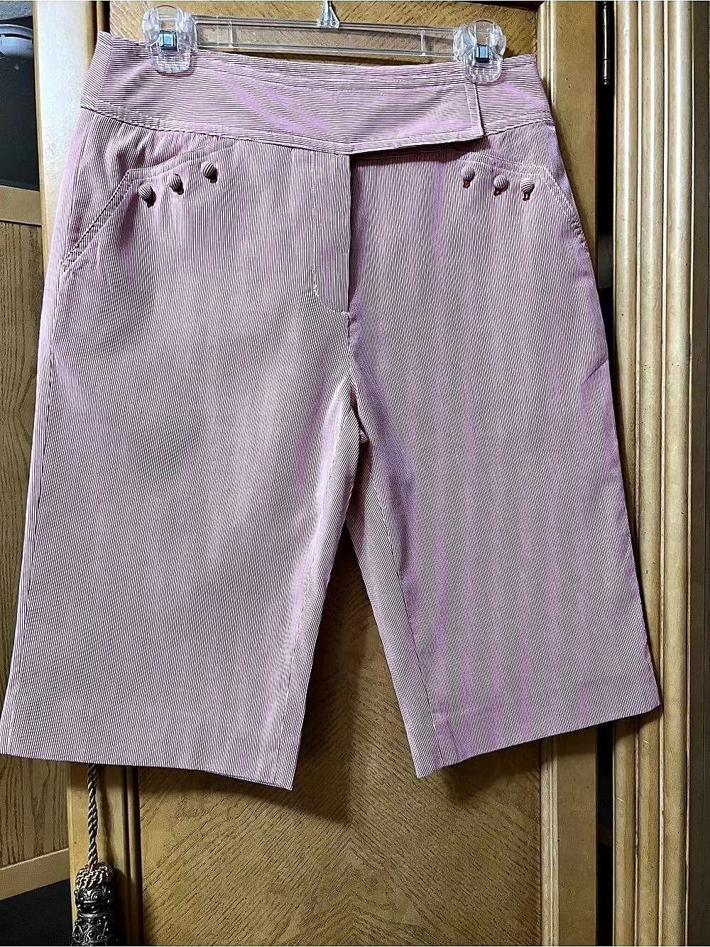 Trio Jolie light pink & white Striped Bermuda Shorts 
Size 6
Good condition
